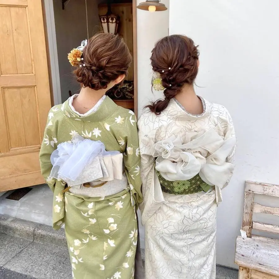 花乃和服のヘアセット