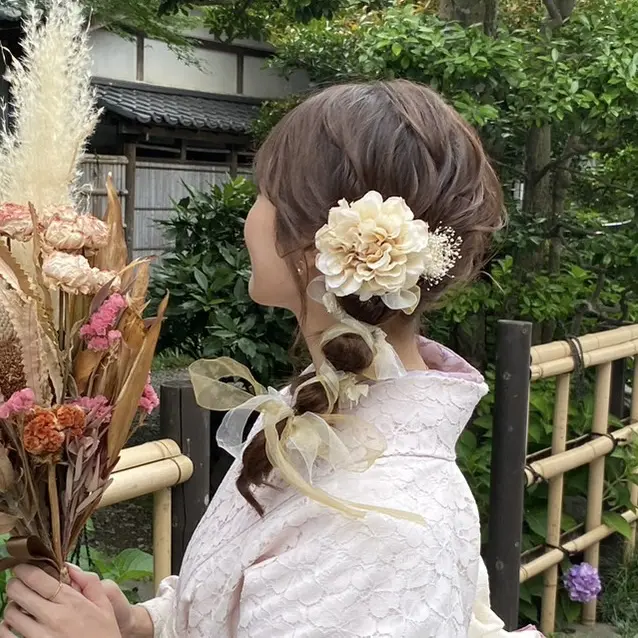 大きなお花とリボンでガーリーに豪華に🌷