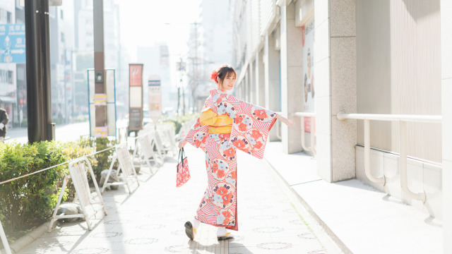 花之和服和服摄影